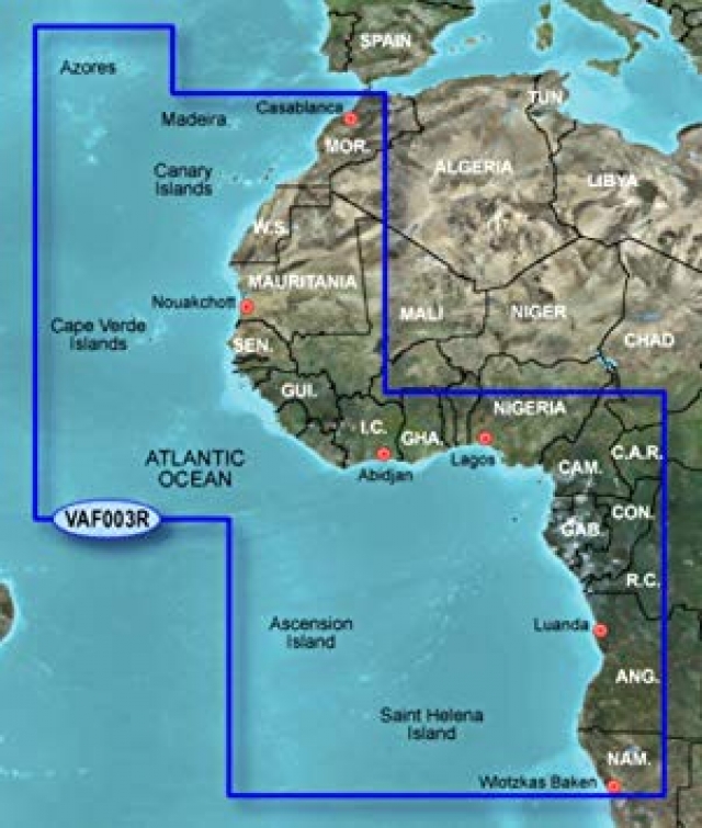 Bluechart G3 AF003R Oeste Africa