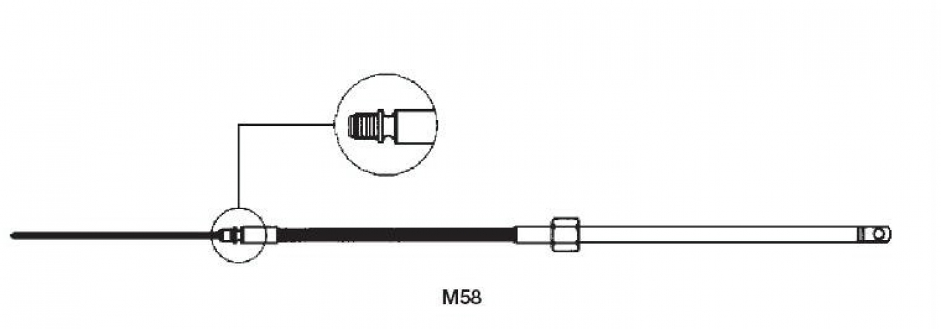 CABOS DIREÇÃO ULTRAFLEX M58 PARA DIREÇÃO T67